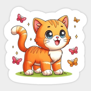 Lovable Cat Sticker